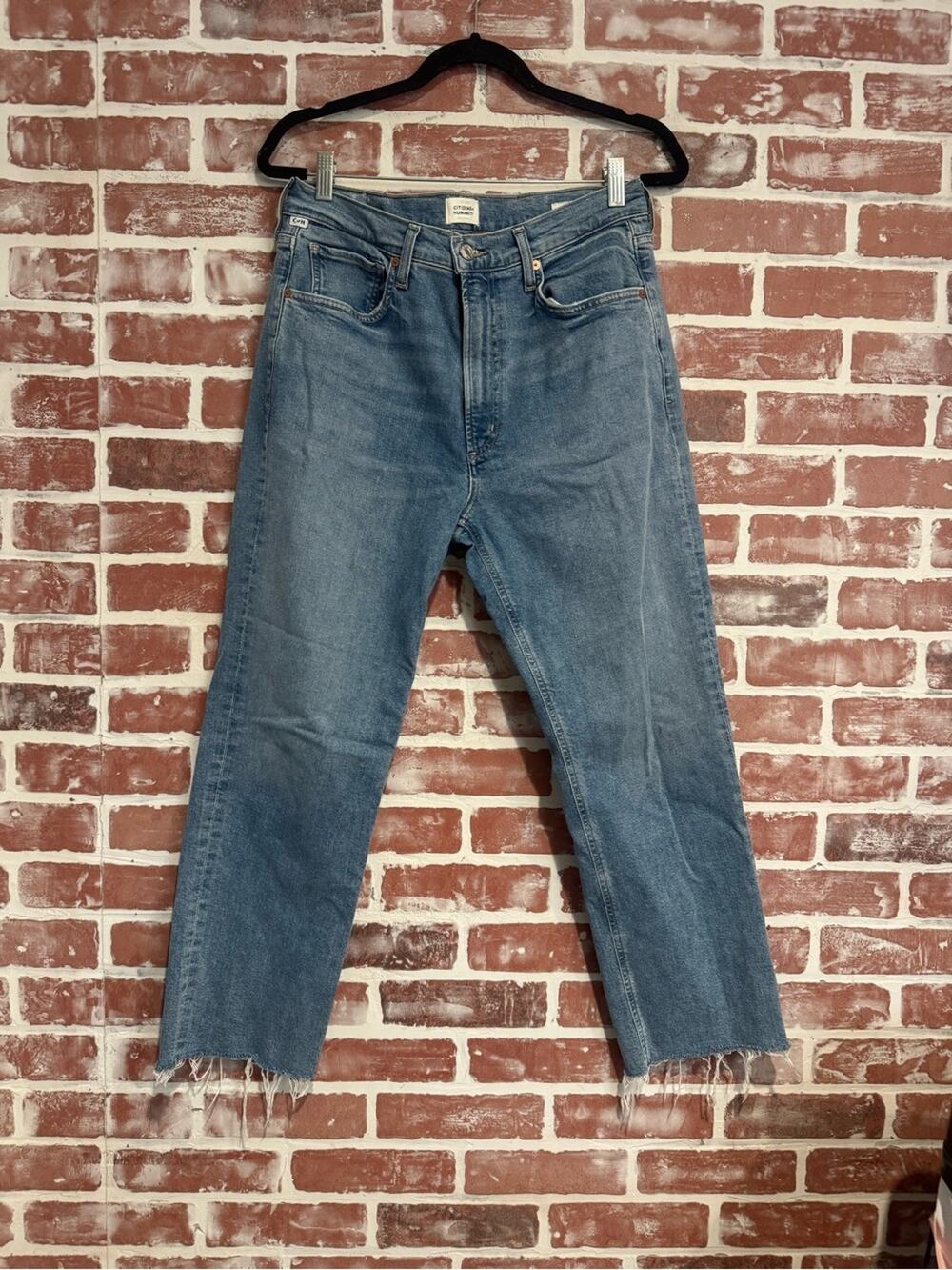 Citizens of Humanity Daphne Crop Straight Leg Jeans Light Wash Size 30